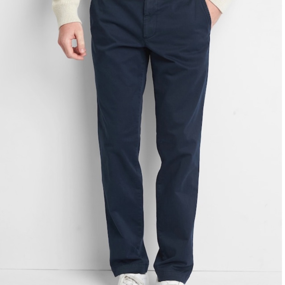 GAP SLIM FIT KHAKIS WITH GAP FLEX - NAVY - 38x34